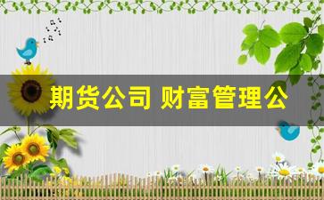 期货公司 财富管理公司(期货公司 财富管理公司排名)_https://www.fzdzcxj.com_深交所_第1张